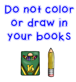 Do not draw in books 